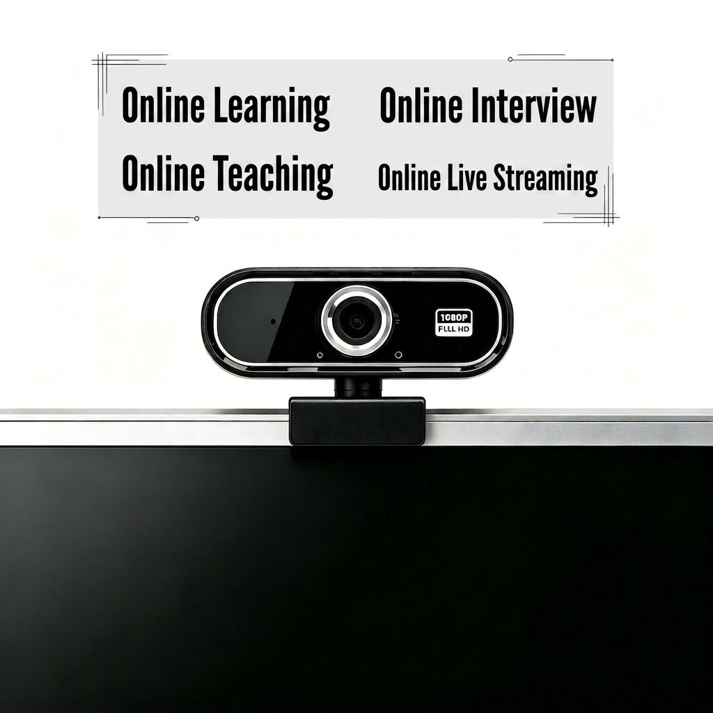 Webcam USB HD 1080p/4K pour PC et ordinateur portable, idéale pour les appels vidéo professionnels, le streaming et l'apprentissage à distance.