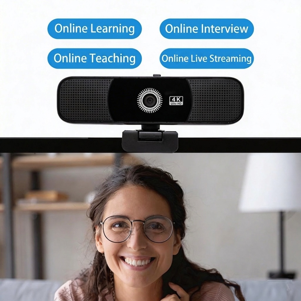 Cámara web 4K Ultra HD para streaming y aprendizaje en línea, cámara de ordenador 1080P/2K/4K para PC portátil, videollamadas