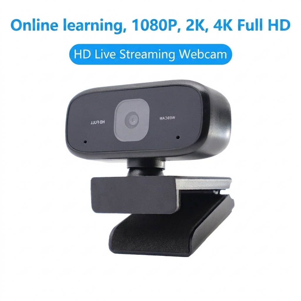 Cámara web Full HD 1080p con micrófono incorporado, cámara USB para ordenador para streaming, videollamadas y creación de contenido.