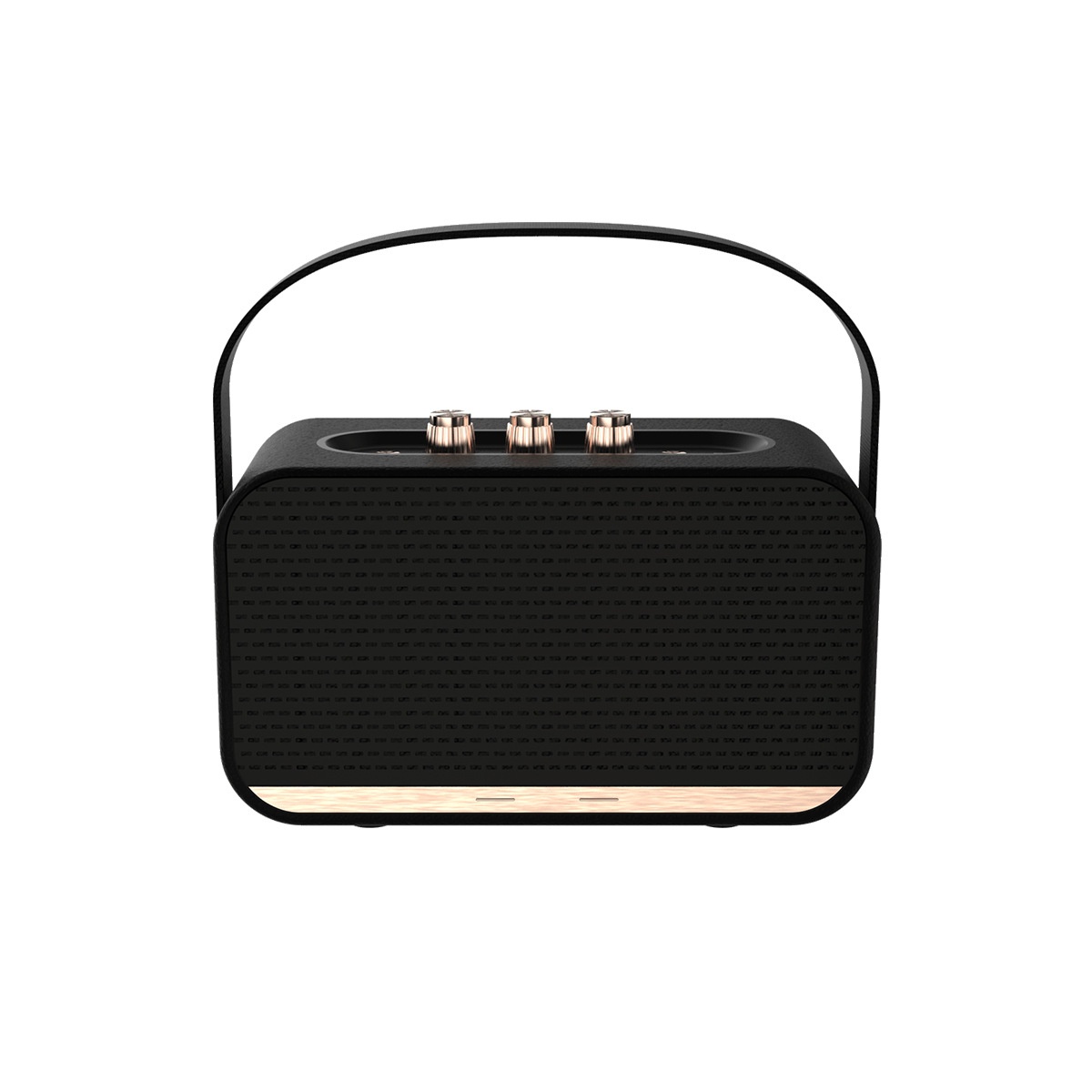 Retro Portable Bluetooth Speaker with Deep Bass, Vintage HiFi Audio, Extended Playtime, Long Range Wireless Sound System with Carry Strap for Travel
