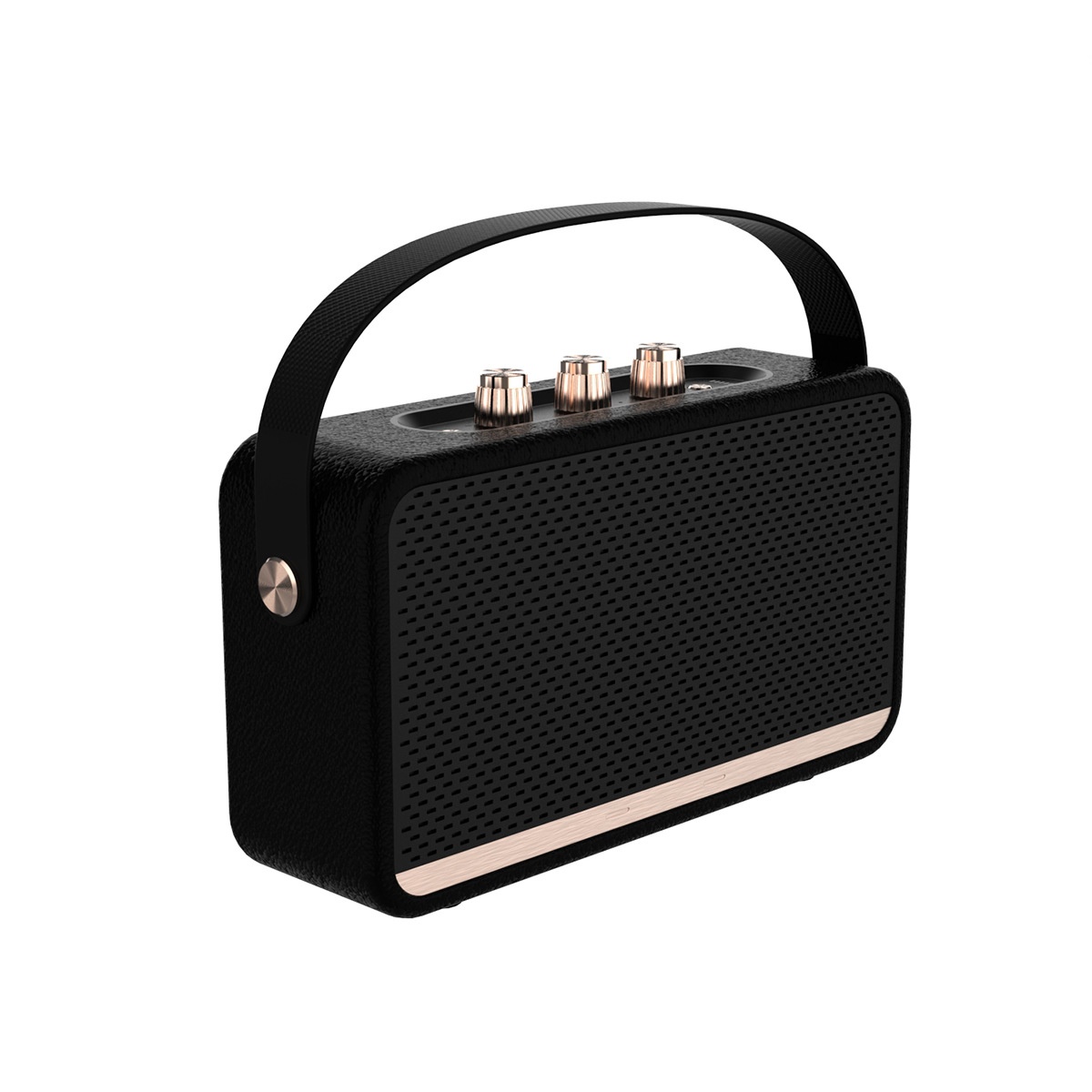 Retro Portable Bluetooth Speaker 20W HiFi Audio, Deep Bass, IPX7 Waterproof, 15H Playtime, 30ft Wireless Range, Vintage Travel Speaker with Strap