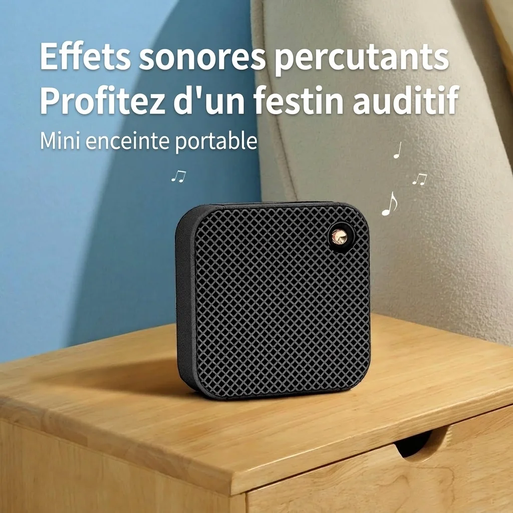 Mini Portable Bluetooth Speaker, 10W Wireless Outdoor Sound, IPX7 Waterproof, 15-Hour Playtime, 30ft Range, Compact Travel Speaker with Carry Strap