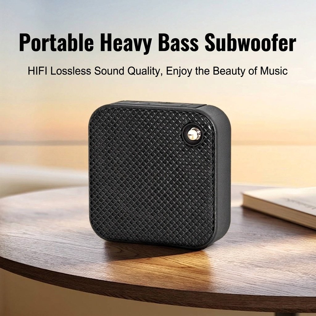 Mini Portable Bluetooth Speaker, 10W Wireless Outdoor Sound, IPX7 Waterproof, 15-Hour Playtime, 30ft Range, Compact Travel Speaker with Carry Strap