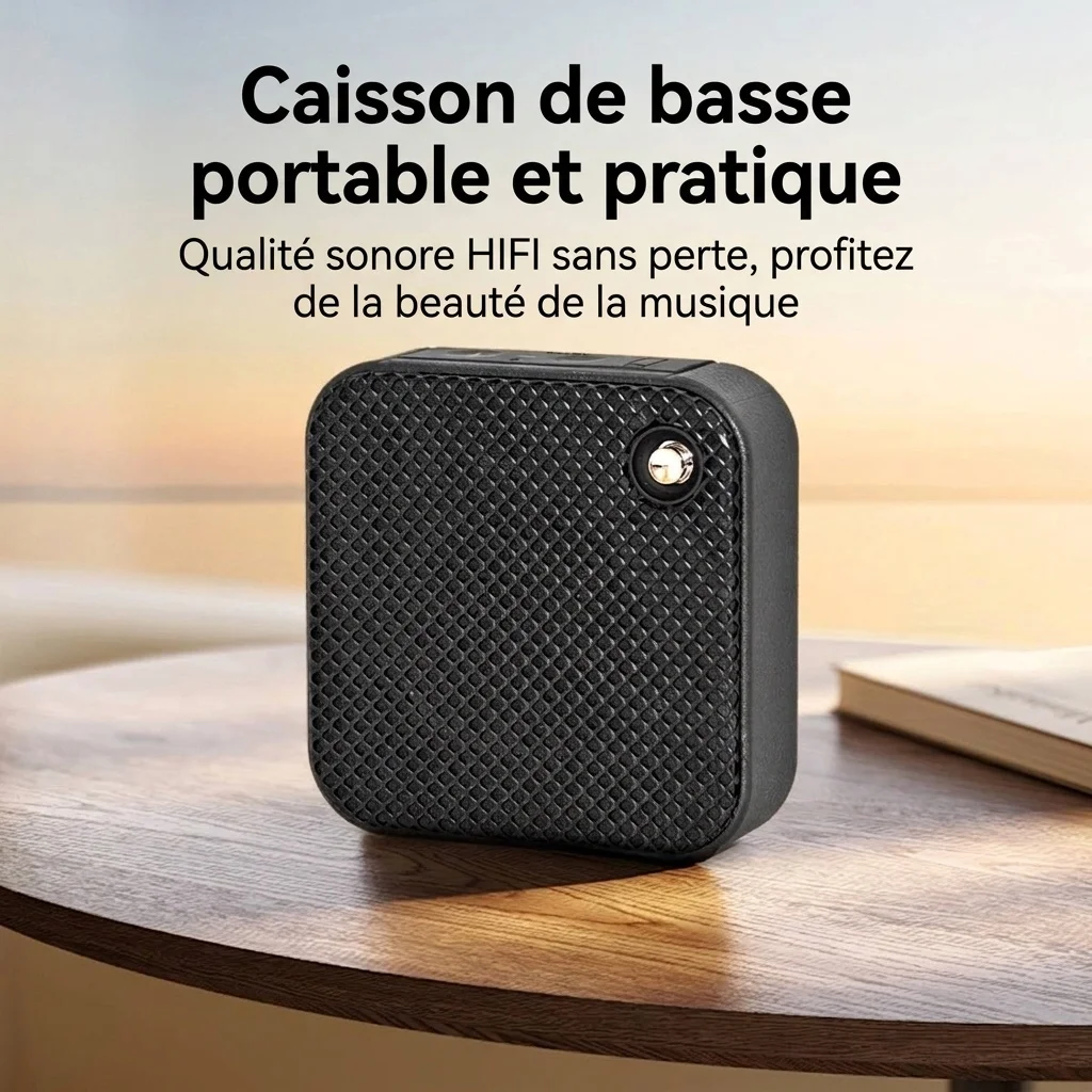 Mini Portable Bluetooth Speaker, 10W Wireless Outdoor Sound, IPX7 Waterproof, 15-Hour Playtime, 30ft Range, Compact Travel Speaker with Carry Strap