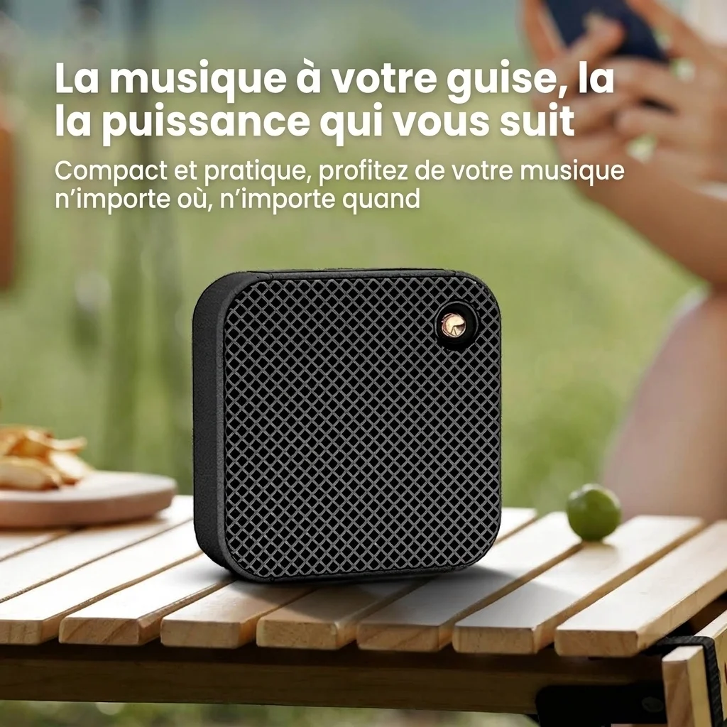 Mini Portable Bluetooth Speaker, 10W Wireless Outdoor Sound, IPX7 Waterproof, 15-Hour Playtime, 30ft Range, Compact Travel Speaker with Carry Strap