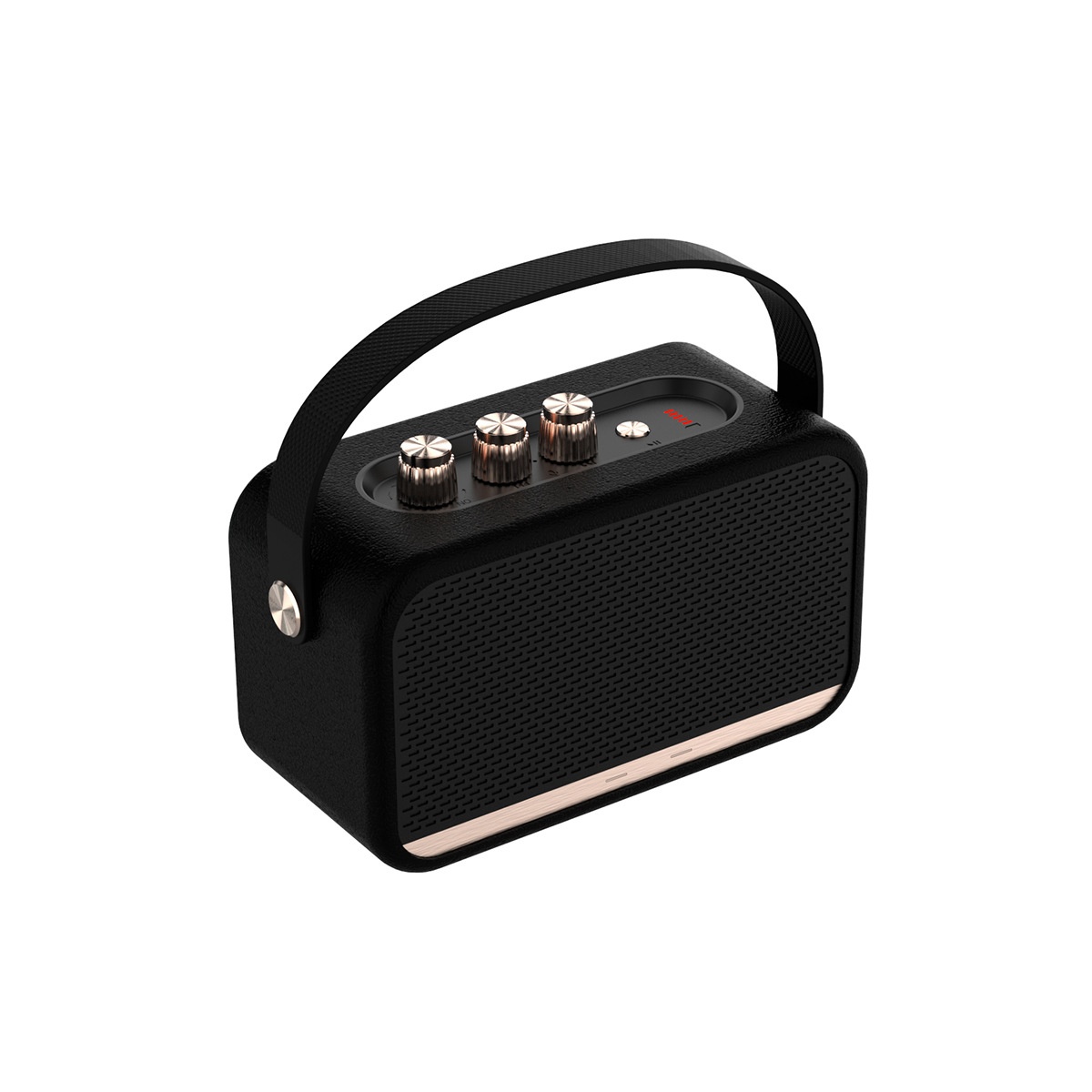 Retro Portable Bluetooth Speaker, Powerful Hi-Res Audio with Deep Bass, Extended Playtime Battery, Vintage Wireless Outdoor Sound with Carry Strap