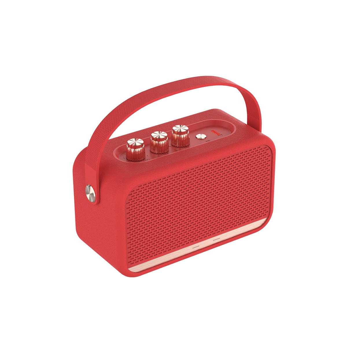 Retro Portable Bluetooth Speaker, Powerful Hi-Res Audio with Deep Bass, Extended Playtime Battery, Vintage Wireless Outdoor Sound with Carry Strap