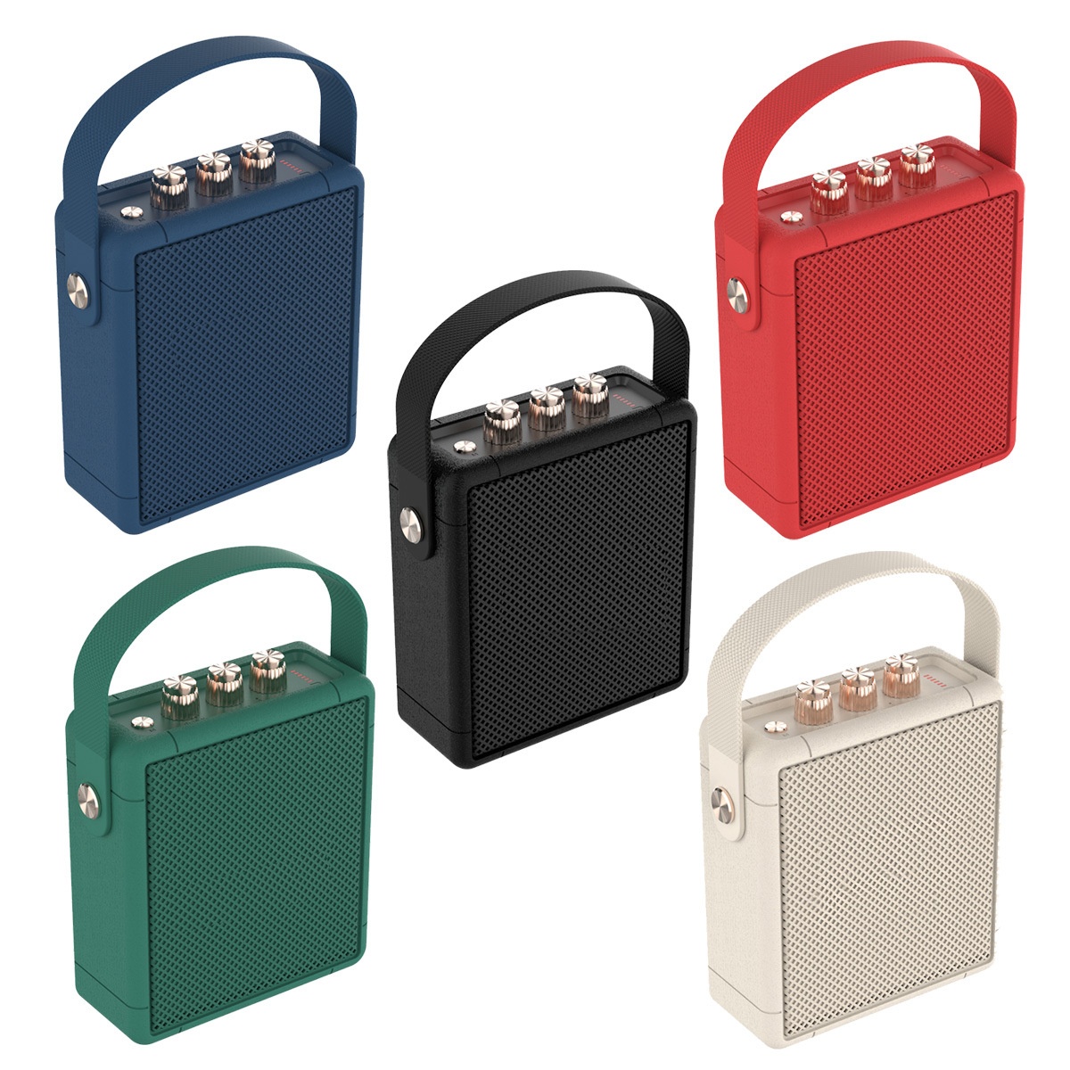 Portable Retro Bluetooth Speaker, 20W Rich HiFi Sound, IPX5 Waterproof, 15H Playback, 30ft Connectivity Range, Vintage Wireless Speaker with Strap