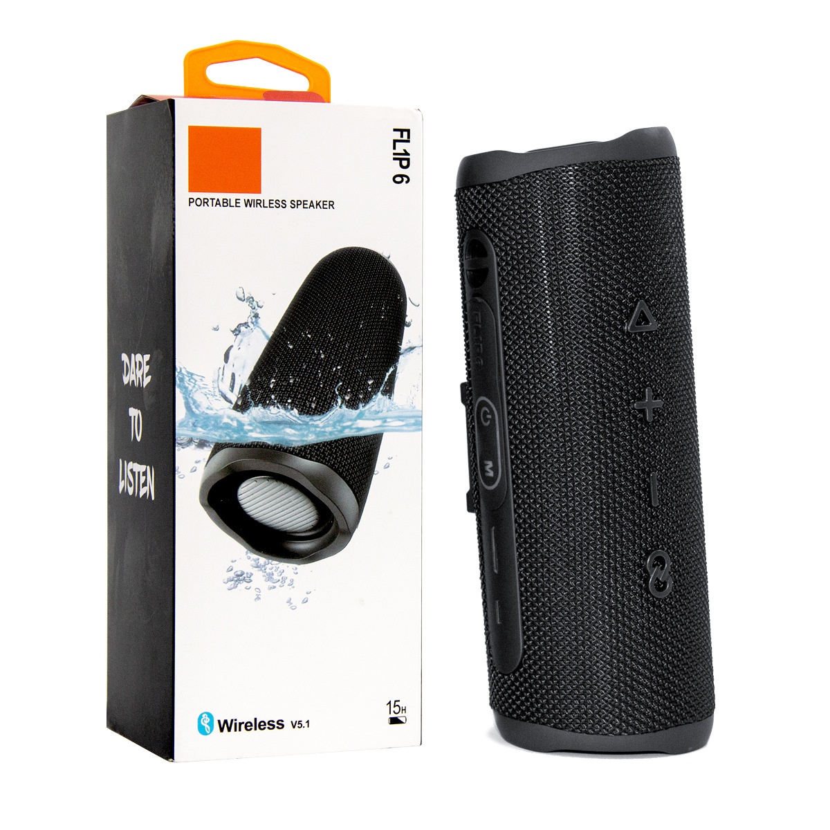 FLIP 6 Portable Bluetooth Speaker, 6W Deep Bass Audio, IPX6 Waterproof, 5H Playtime, 15M Wireless Range, Compact Outdoor Speaker with Carry Strap