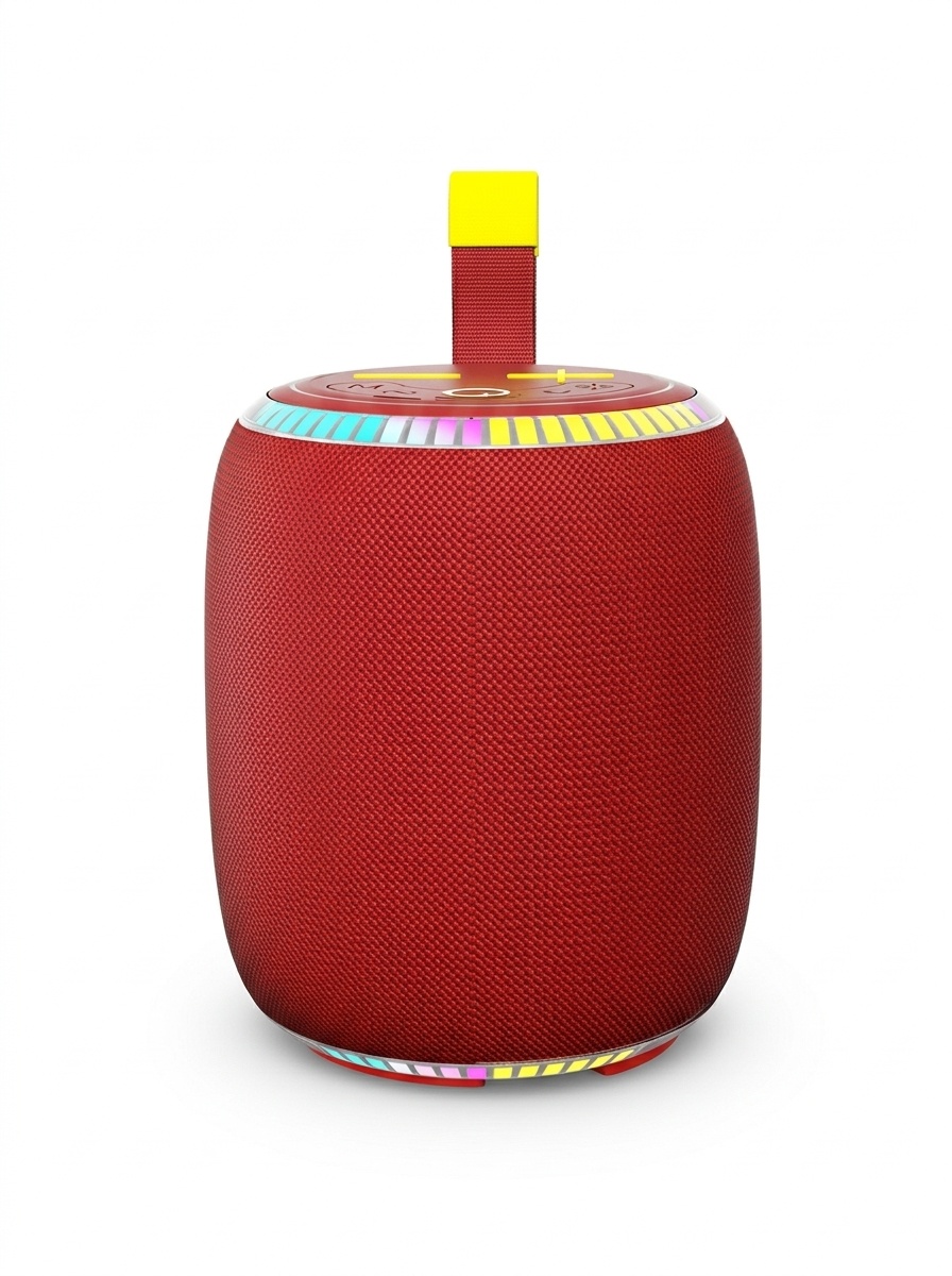 Portable Bluetooth Speaker with RGB Lights, 20W Deep Bass Sound, IPX7 Waterproof, 15H Playtime, 100ft Range, Rugged Outdoor Speaker with Carry Strap