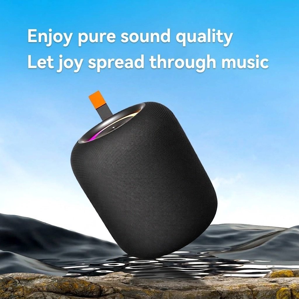 Portable Bluetooth Speaker with Deep Bass, 20W Hi-Res Audio, IPX7 Waterproof, 15-Hour Playtime, 100ft Range, Rugged Wireless Travel Speaker with Strap