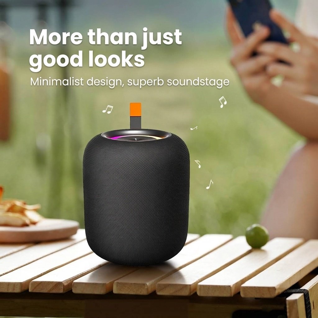 Portable Bluetooth Speaker with Deep Bass, 20W Hi-Res Audio, IPX7 Waterproof, 15-Hour Playtime, 100ft Range, Rugged Wireless Travel Speaker with Strap