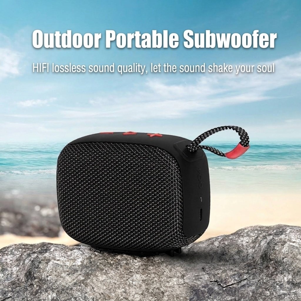 Portable Bluetooth Speaker with Deep Bass, 20W Loud Stereo Sound, IPX7 Waterproof, 15-Hour Playtime, 100ft Range, Outdoor Compact Speaker with Strap