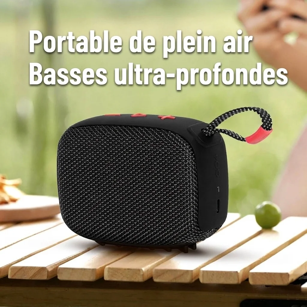 Portable Bluetooth Speaker with Deep Bass, 20W Loud Stereo Sound, IPX7 Waterproof, 15-Hour Playtime, 100ft Range, Outdoor Compact Speaker with Strap