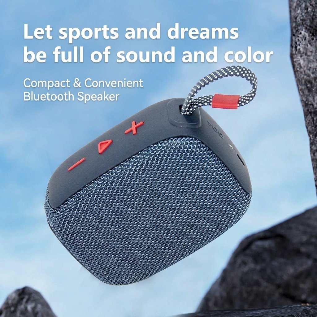 Portable Bluetooth Speaker with Deep Bass, 20W Loud Stereo Sound, IPX7 Waterproof, 15-Hour Playtime, 100ft Range, Outdoor Compact Speaker with Strap