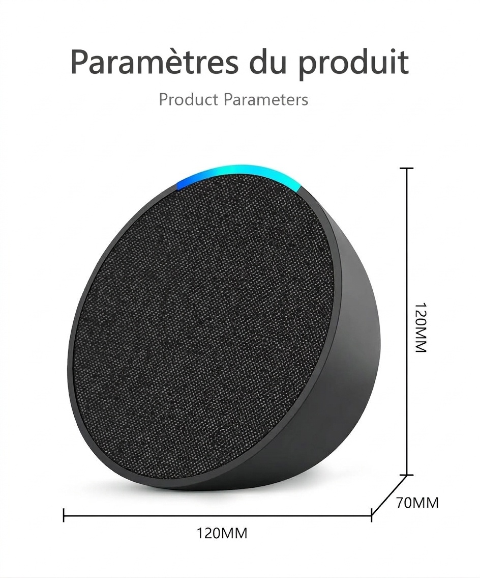 Portable Bluetooth 5.3 Speaker 10W, Vibrant RGB Light, TWS Stereo Pairing, Deep Bass, 3H Playtime, 15m Wireless Range, Outdoor Mini Party Speaker