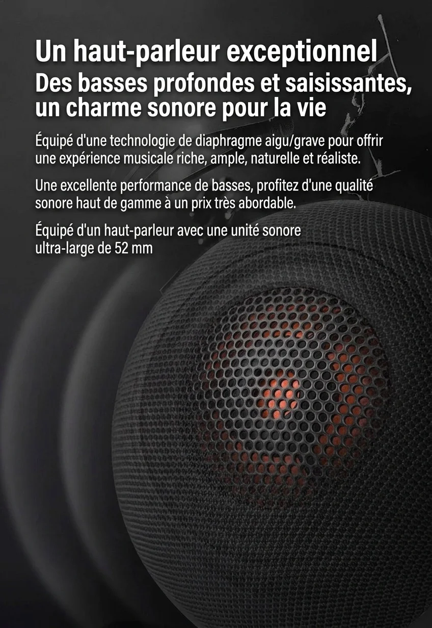 SOM-Max Portable Bluetooth Speaker 6.5W, Vibrant RGB Light, TWS Pairing, 5H Playtime, 15m Range, FM Radio, USB TF Card, Outdoor Speaker with Strap