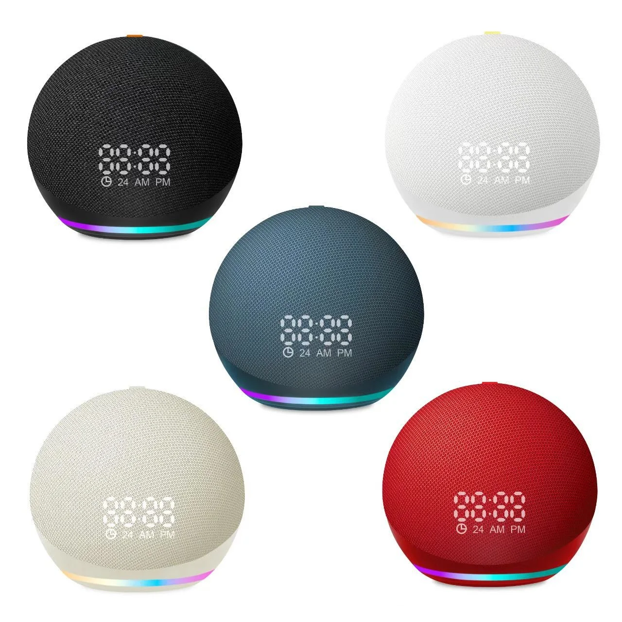 Alaxe Portable Bluetooth Speaker 10W with LED Display, Vibrant RGB Light, IPX7 Waterproof, 15H Playtime, 30ft Wireless Range, Outdoor Travel Speaker