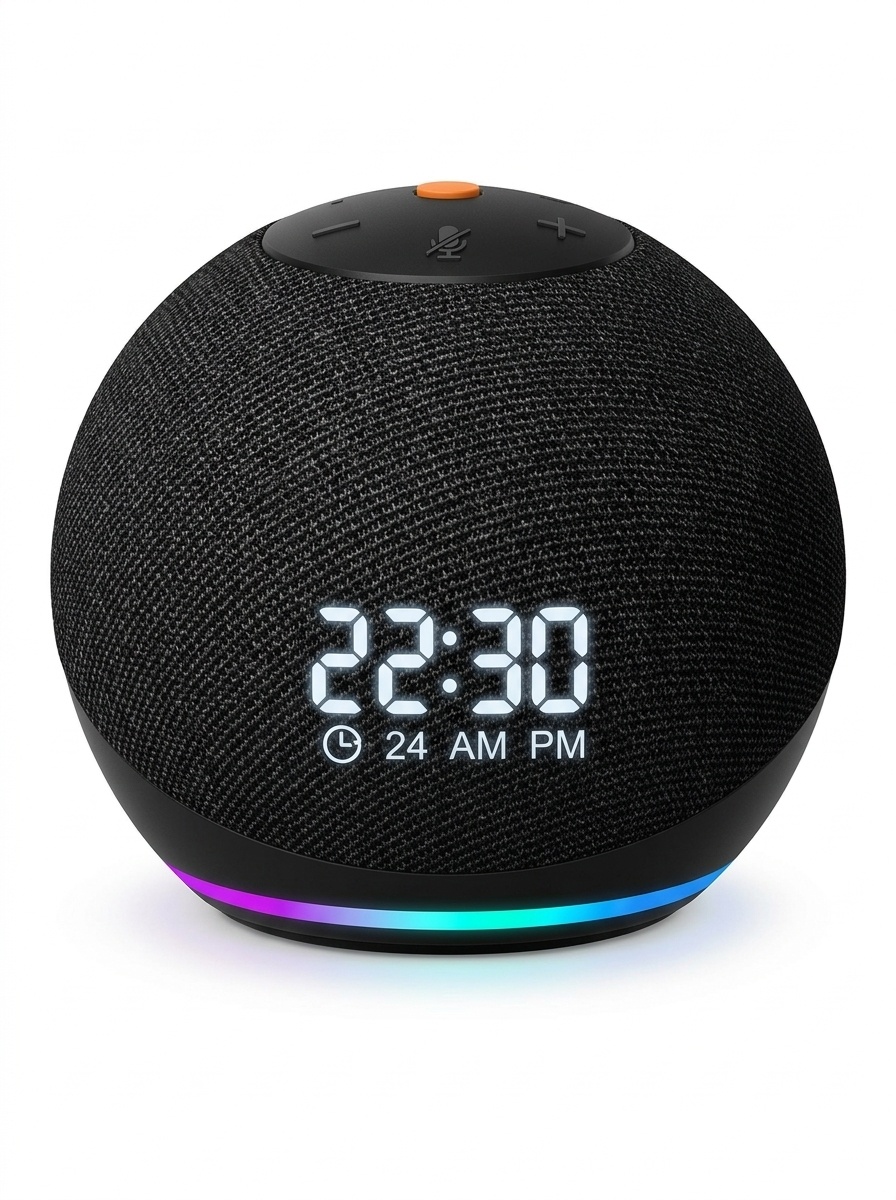 Alaxe Portable Bluetooth Speaker 10W with LED Display, Vibrant RGB Light, IPX7 Waterproof, 15H Playtime, 30ft Wireless Range, Outdoor Travel Speaker
