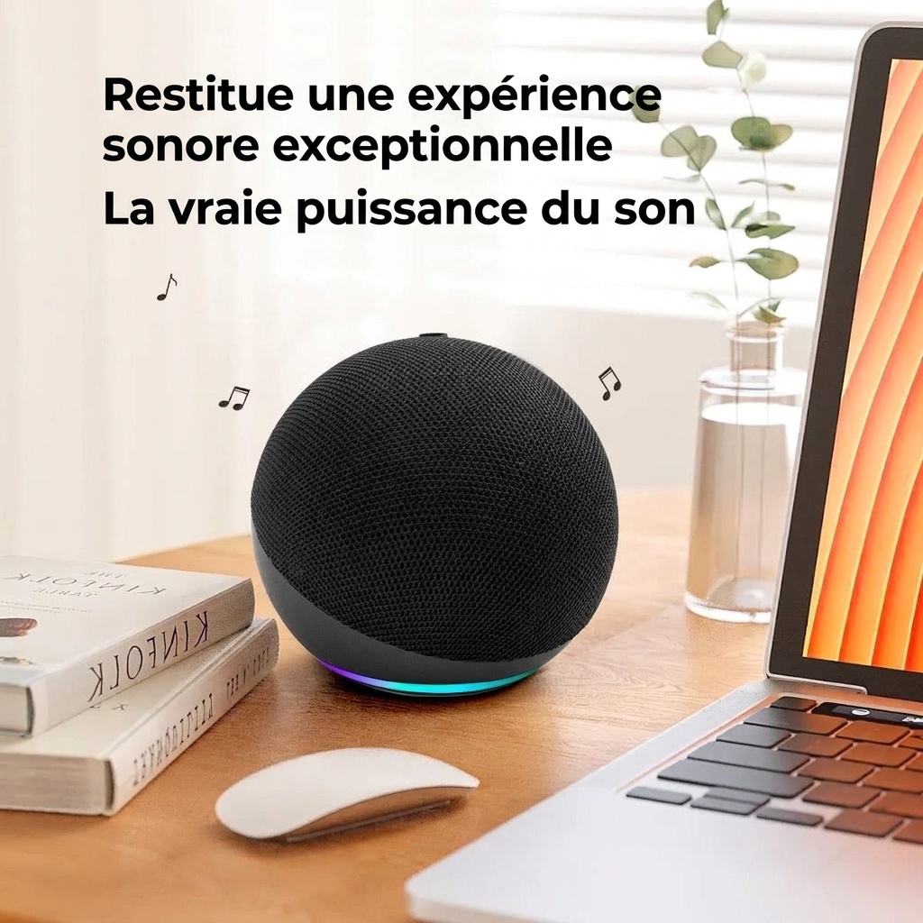 Alaxe Portable Bluetooth Speaker 5W, Clear Audio with Dynamic RGB Lights, 5H Playtime, 15M Wireless Range, Compact Mini Travel Speaker with Strap