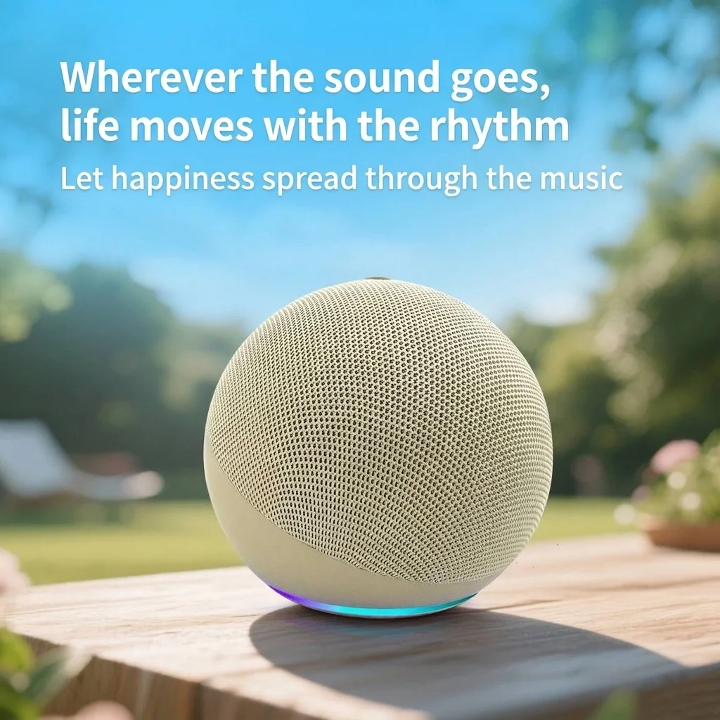 Alaxe Portable Bluetooth Speaker 5W, Clear Audio with Dynamic RGB Lights, 5H Playtime, 15M Wireless Range, Compact Mini Travel Speaker with Strap