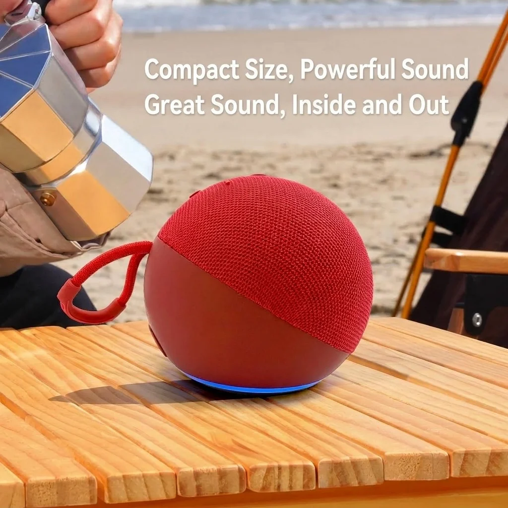 Alaxe Portable Bluetooth Speaker 5W, Clear Audio with Dynamic RGB Lights, 5H Playtime, 15M Wireless Range, Compact Mini Travel Speaker with Strap
