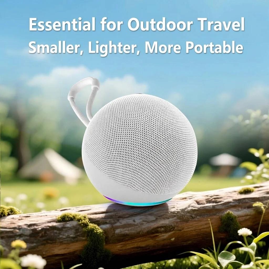 Alaxe Portable Bluetooth Speaker 5W, Clear Audio with Dynamic RGB Lights, 5H Playtime, 15M Wireless Range, Compact Mini Travel Speaker with Strap