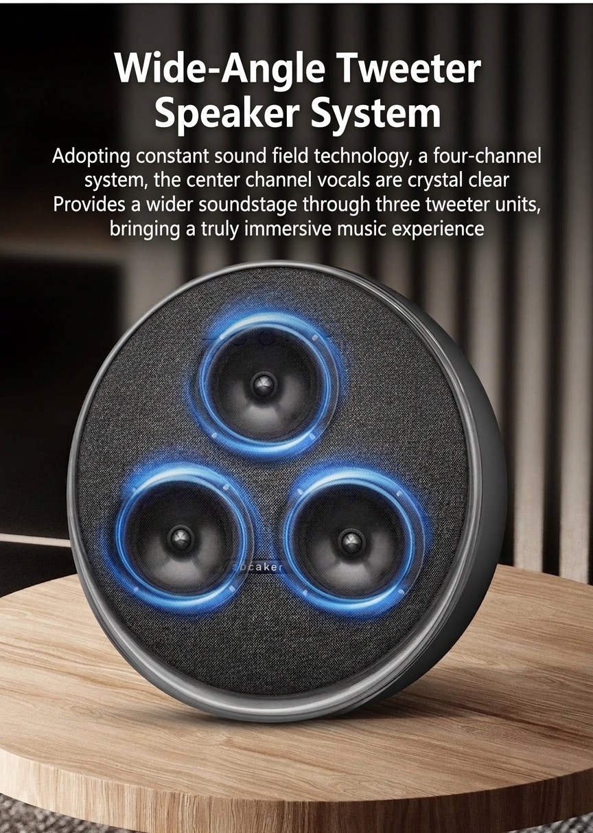 Studio 9 Pro RGB Portable Bluetooth Speaker, 80W Loud Stereo Sound, 8000mAh Battery, 5H Playtime, 15m Range, Wireless Outdoor Boombox with Strap
