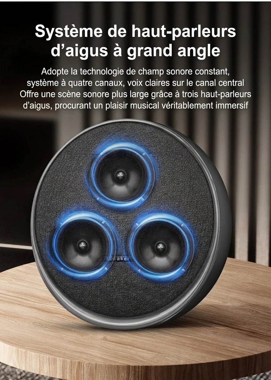 Studio 9 Pro RGB Portable Bluetooth Speaker, 80W Loud Stereo Sound, 8000mAh Battery, 5H Playtime, 15m Range, Wireless Outdoor Boombox with Strap