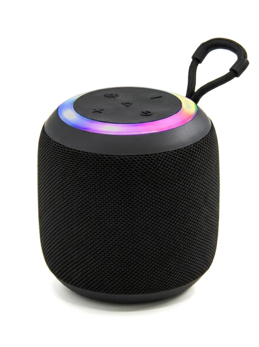 Portable Bluetooth Speaker with RGB Lights, 20W Immersive Bass, IPX7 Waterproof, 15H Playtime, 100ft Range, Compact Travel Speaker with Strap