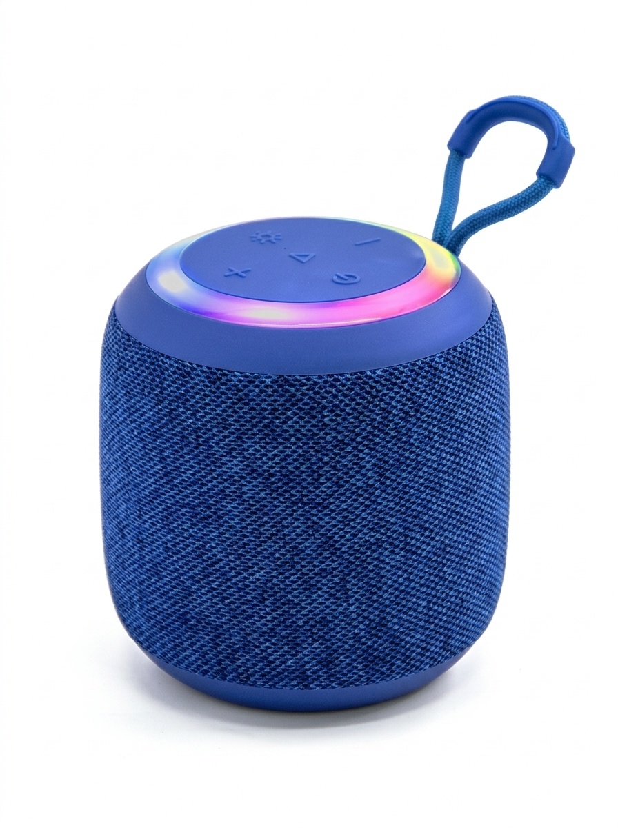 Portable Bluetooth Speaker with RGB Lights, 20W Immersive Bass, IPX7 Waterproof, 15H Playtime, 100ft Range, Compact Travel Speaker with Strap