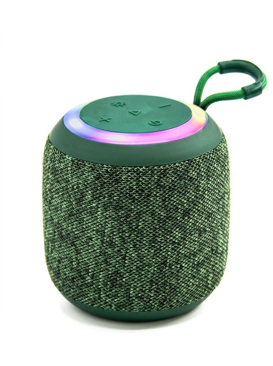 Portable Bluetooth Speaker with RGB Lights, 20W Immersive Bass, IPX7 Waterproof, 15H Playtime, 100ft Range, Compact Travel Speaker with Strap