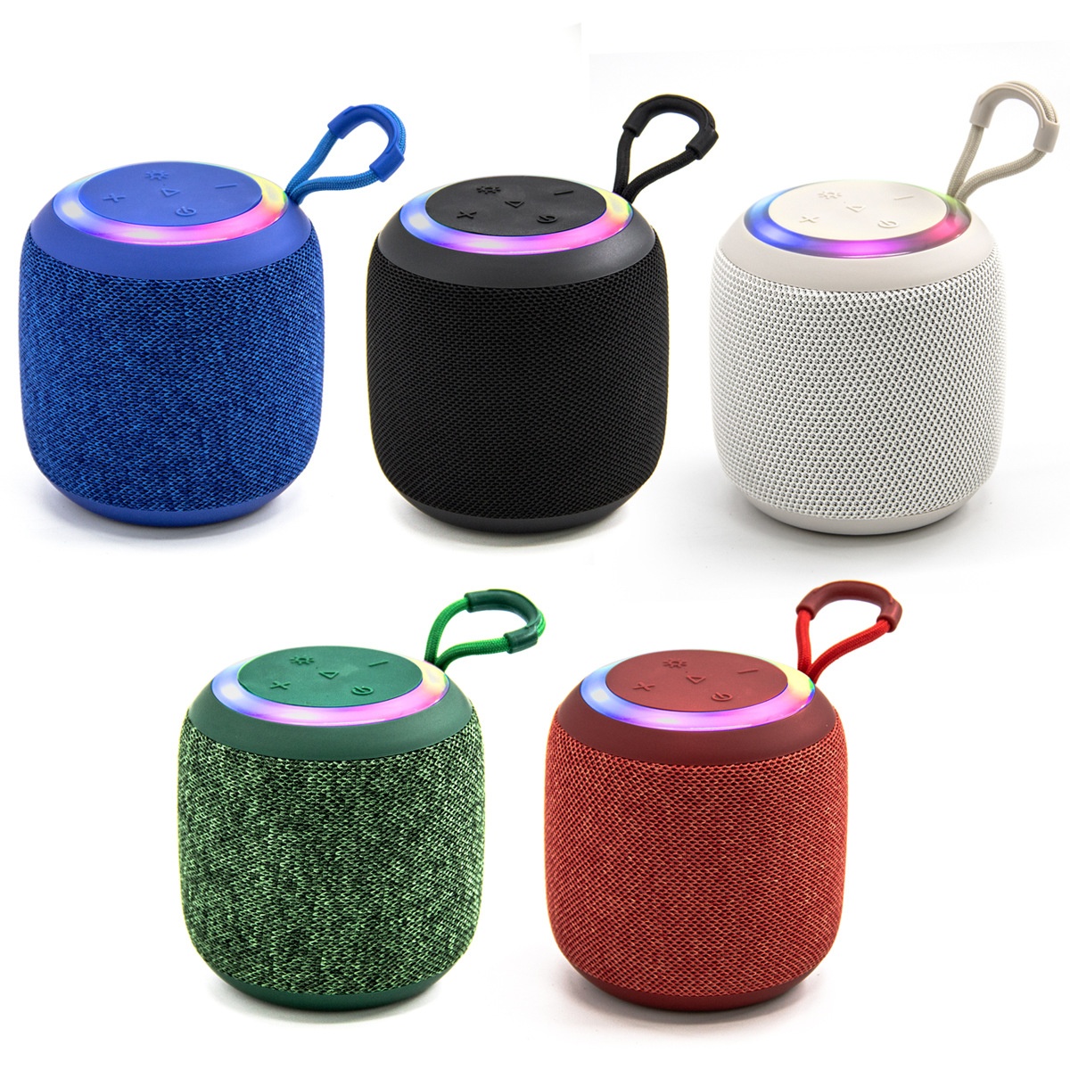 Portable Bluetooth Speaker with RGB Lights, 20W Immersive Bass, IPX7 Waterproof, 15H Playtime, 100ft Range, Compact Travel Speaker with Strap