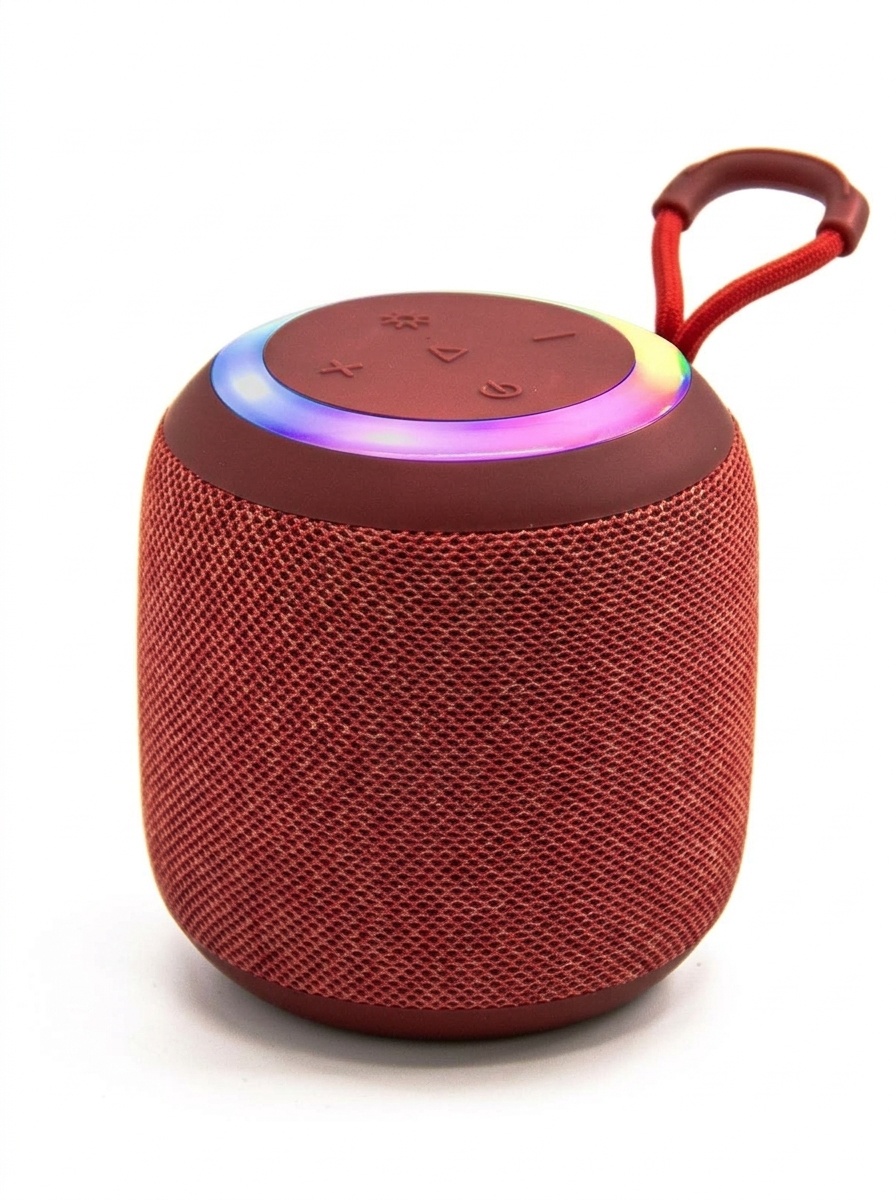 Portable Bluetooth Speaker with RGB Lights, 20W Immersive Bass, IPX7 Waterproof, 15H Playtime, 100ft Range, Compact Travel Speaker with Strap
