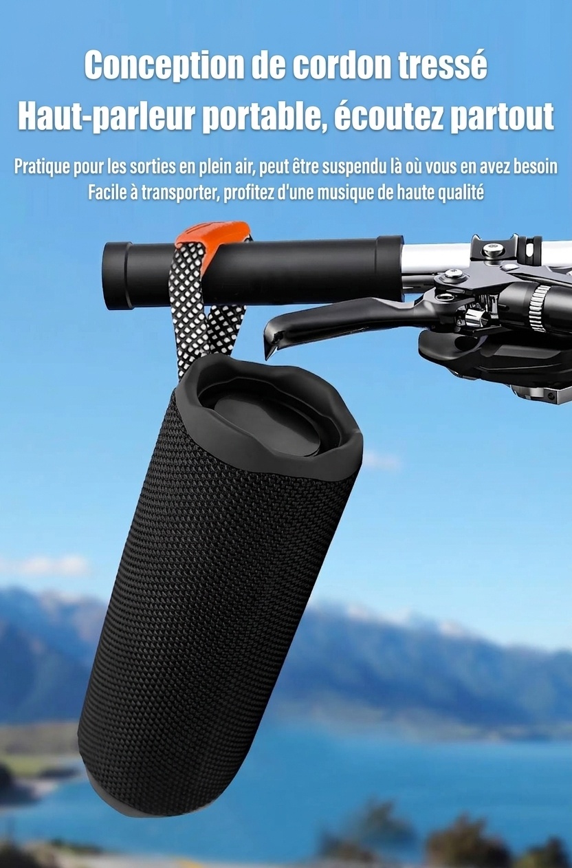 Portable Bluetooth 5.3 Speaker 10W, Deep Bass Audio, Waterproof & Dustproof Design, 5-Hour Playtime, Outdoor Rugged Wireless Speaker with Carry Strap