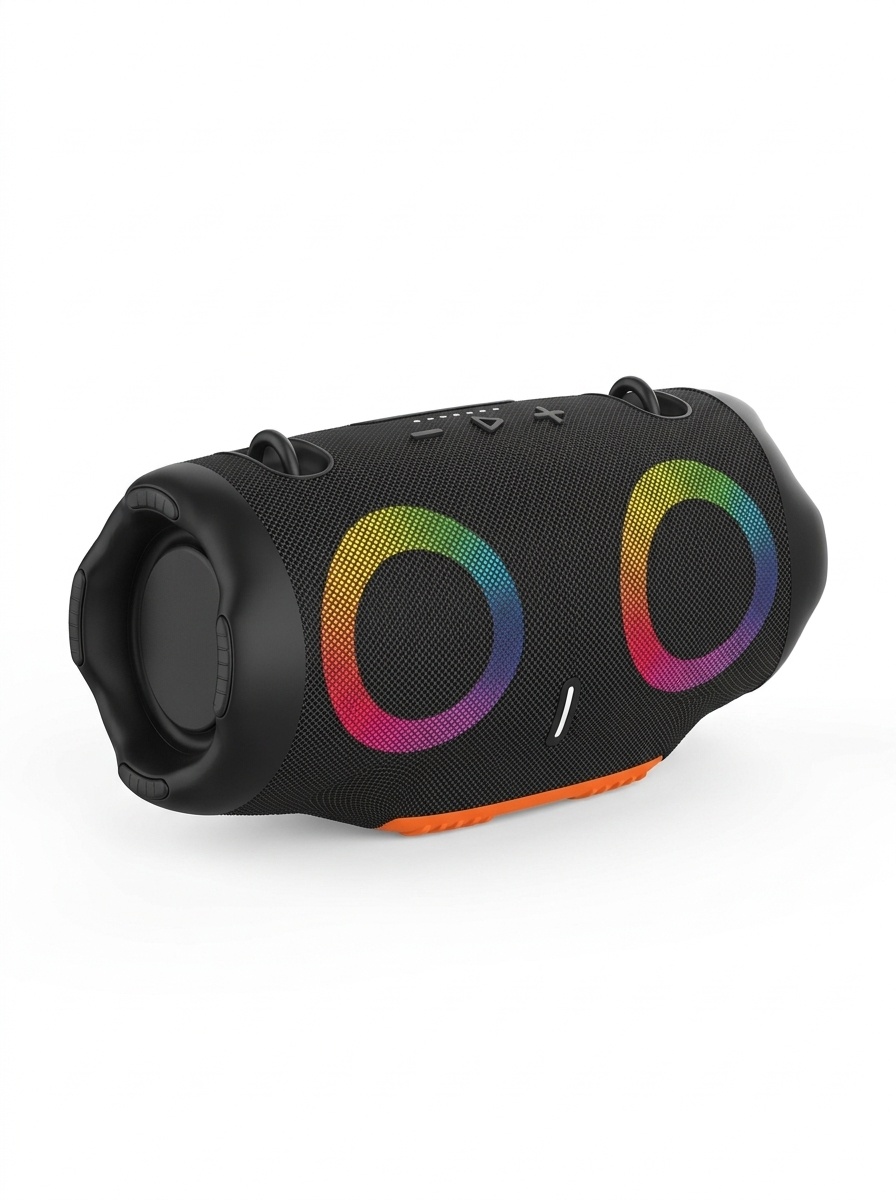 XTRMM4MINI RGB Portable Bluetooth Speaker, 16W Loud Sound, Deep Bass, IPX6 Waterproof, 5H Playtime, 15m Range, TWS Outdoor Travel Speaker with Strap