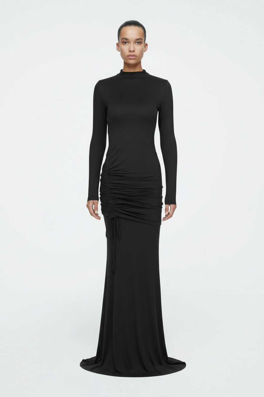 Vestidos de trabajo de poliéster negro (fibra de poliéster) L SZE-00003