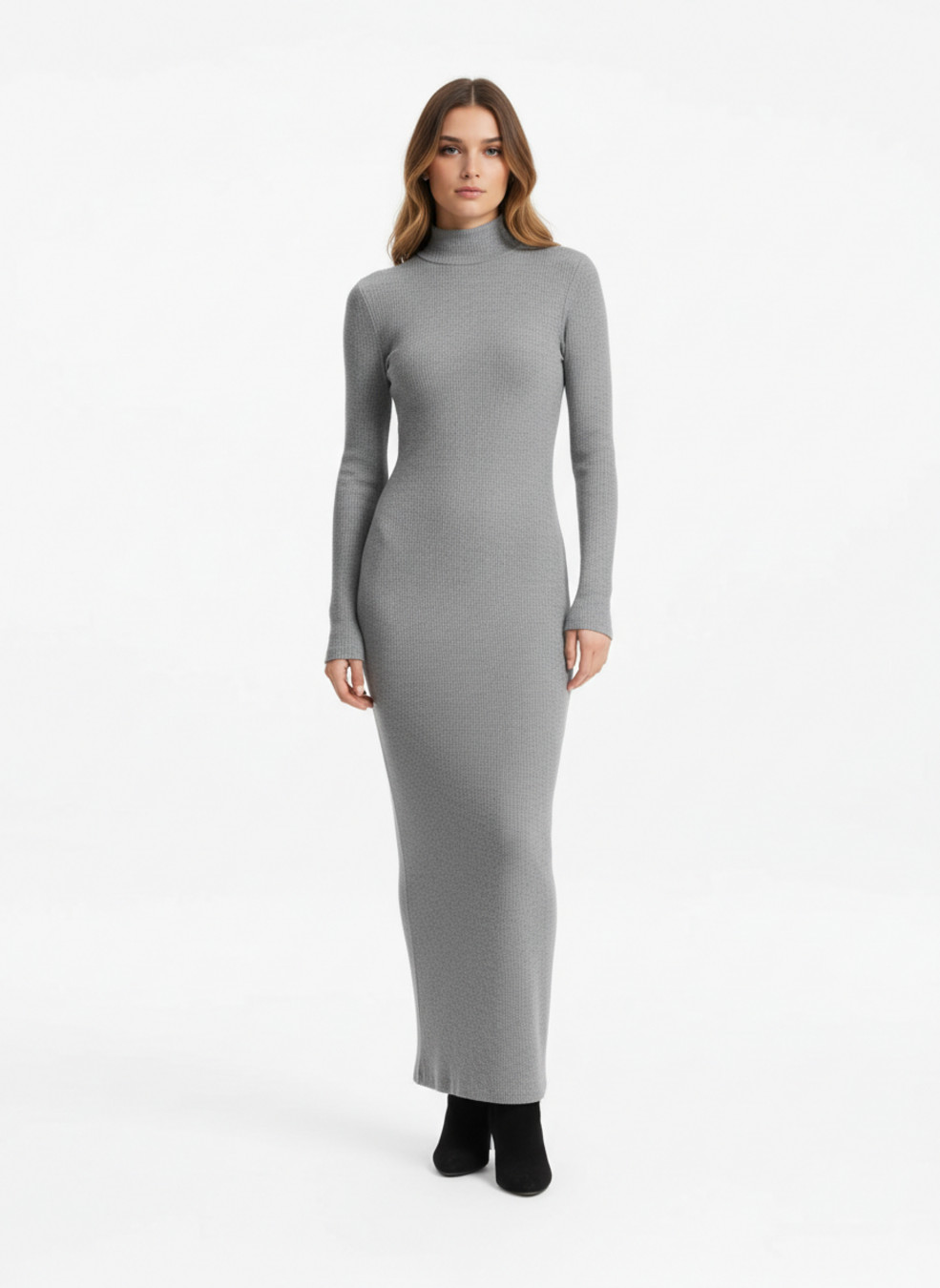 Vestidos de fiesta de rayón en hilo de algodón color albaricoque L SZE-00036