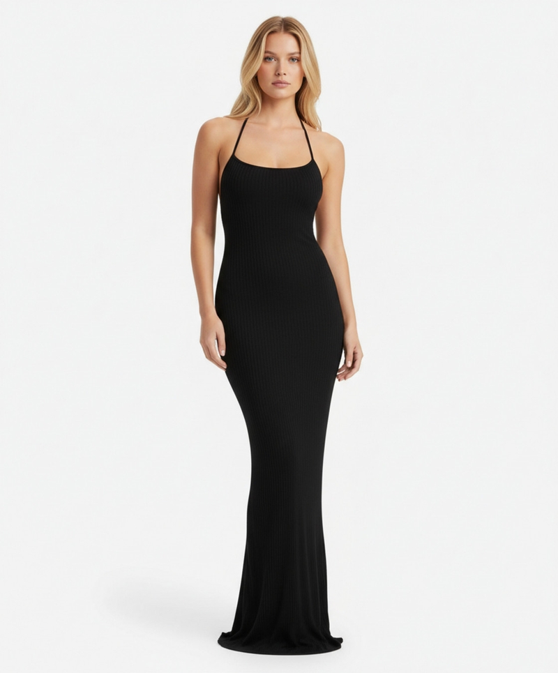 Polyester Style Black Polyester Polyester (polyester fiber) Party Style Dresses L SZE-00037