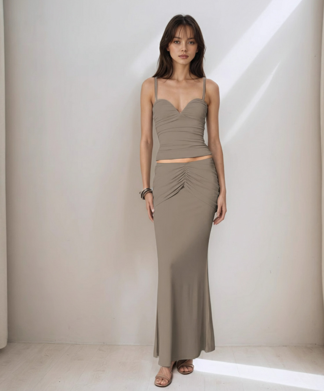 High-quality milk silk Polyester (polyester fiber) Party Style Bottoms SZE-00010