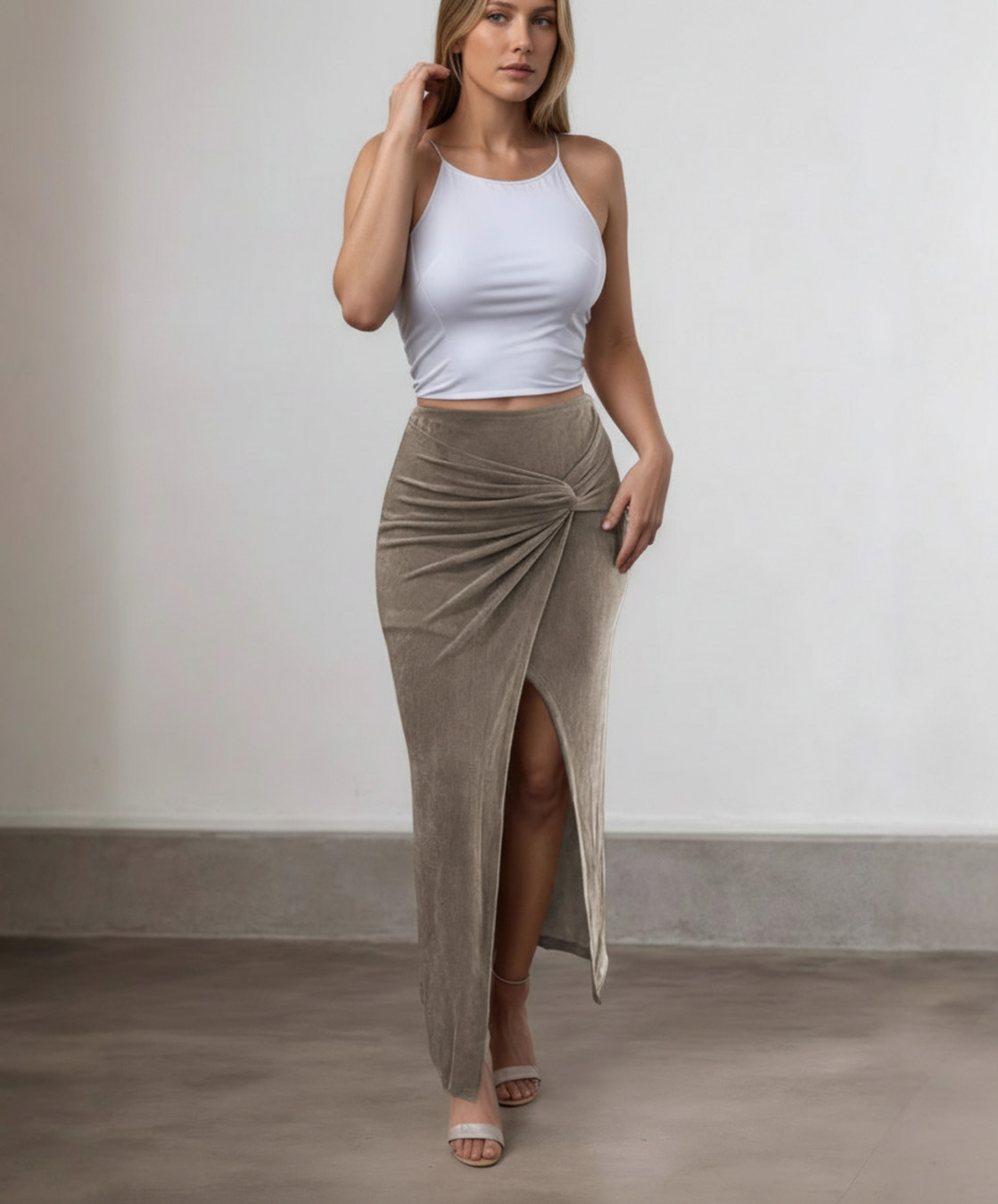 Poliestere Poliestere (fibra di poliestere) Pantaloni stile festa SZE-00013