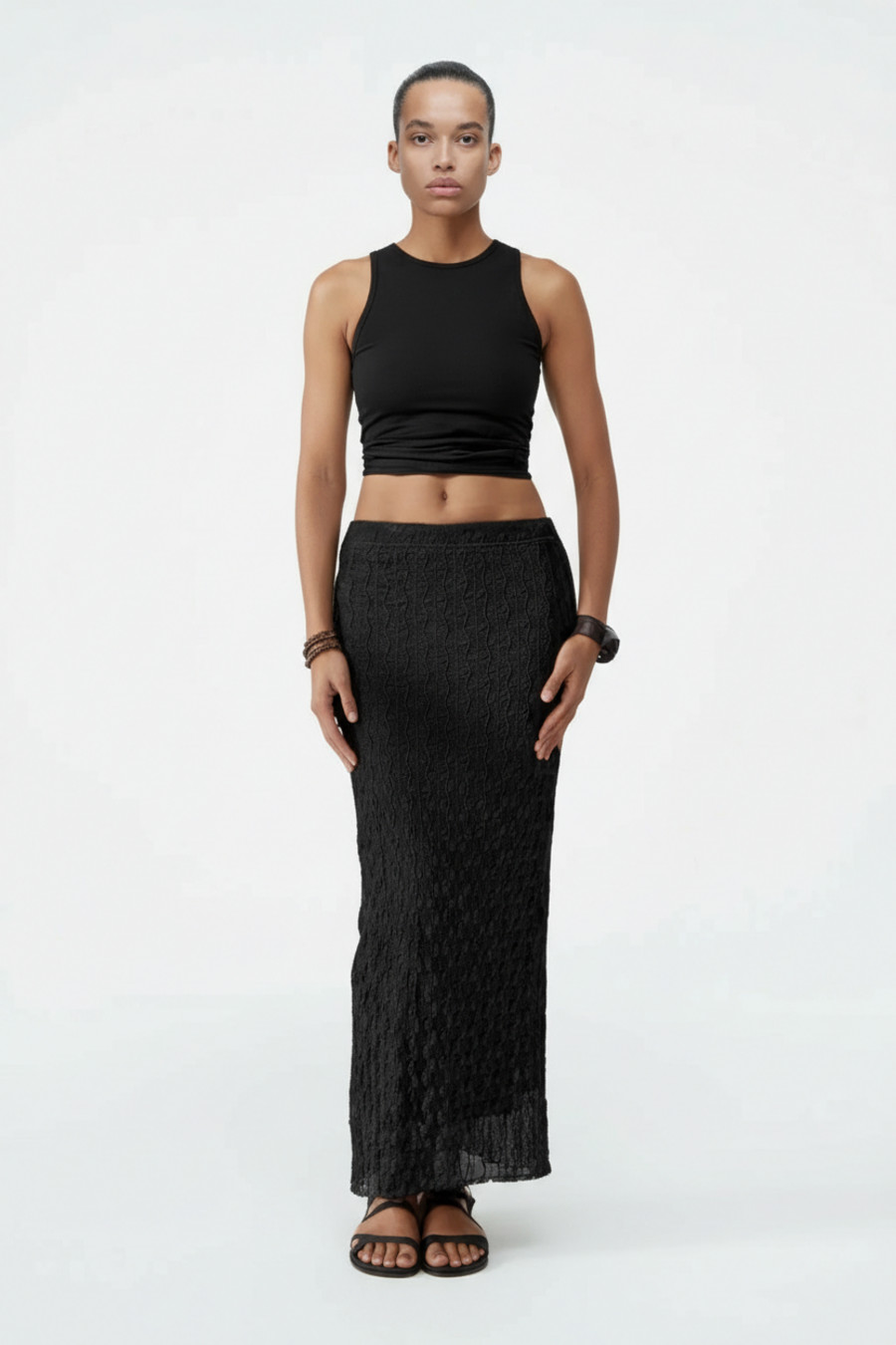 Apricot Chemical fiber blends Polyester Party Style Bottoms L SZE-00019