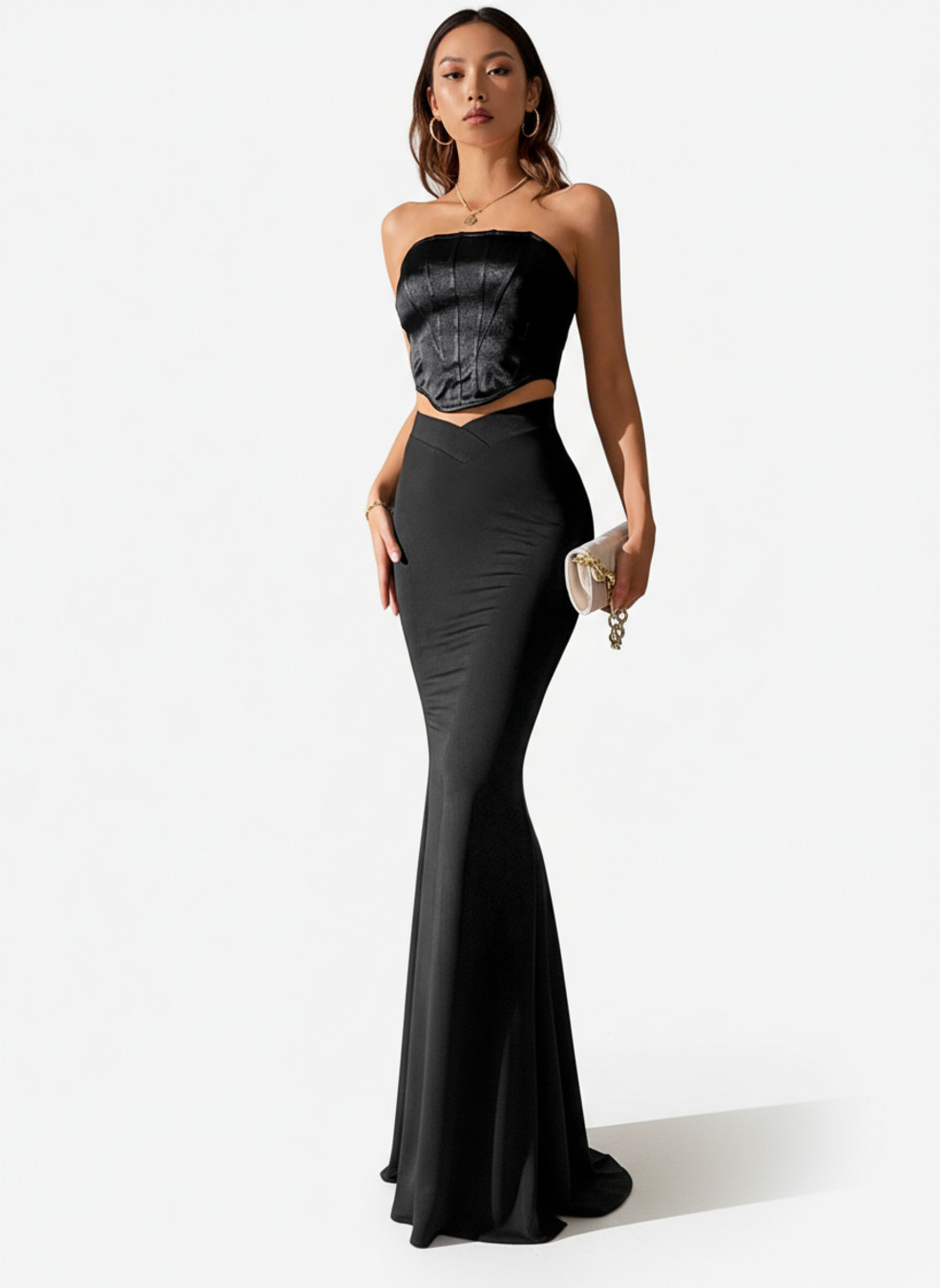 Black Milk Silk Polyester (polyester fiber) Party Style Bottoms L SZE-00026