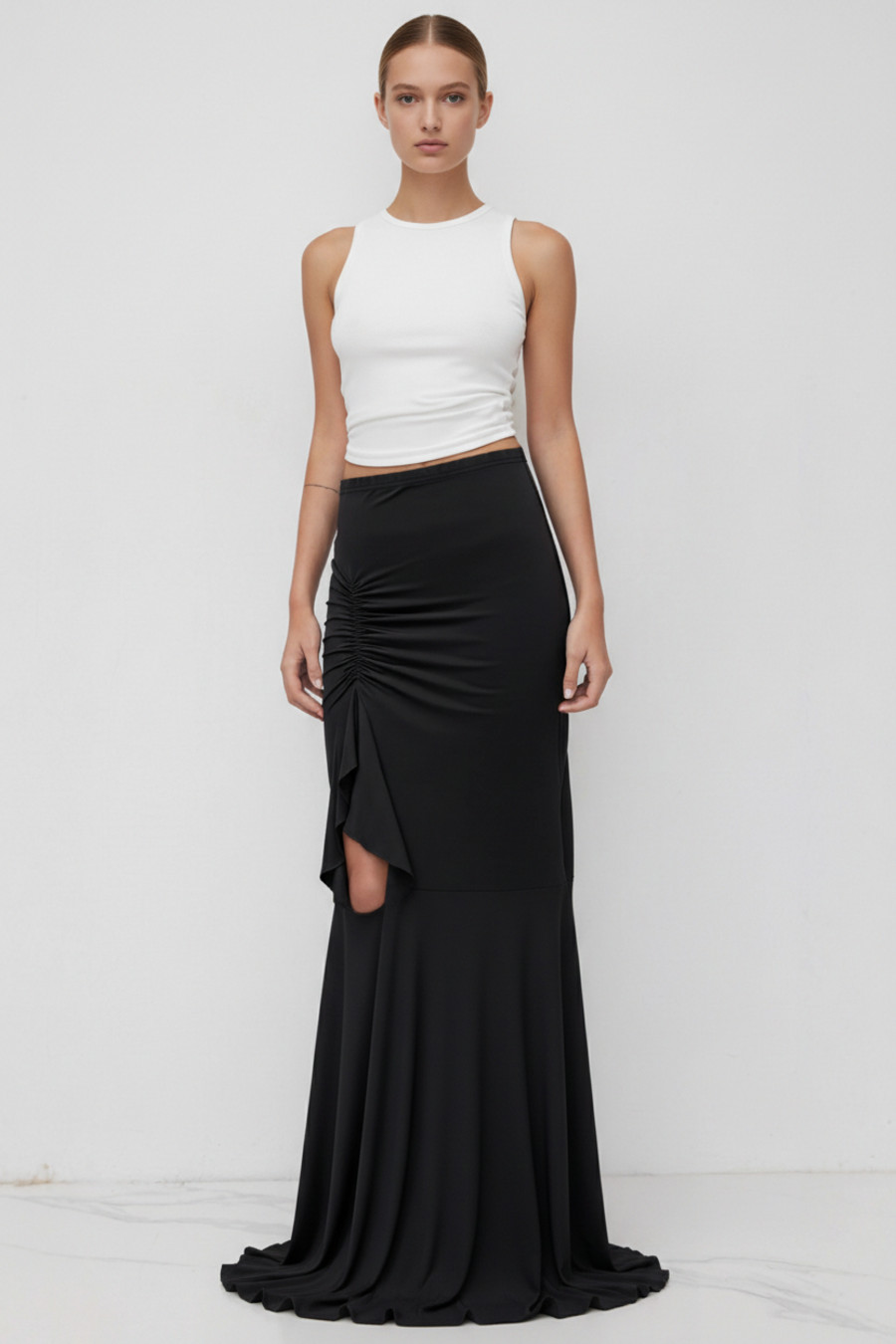 Milk Silk Polyester (polyester fiber) Party Style Bottoms SZE-00031