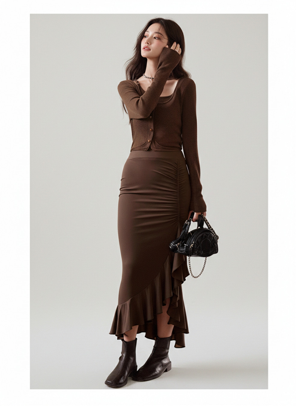 Milk Silk Polyester (polyester fiber) Party Style Bottoms SZE-00032