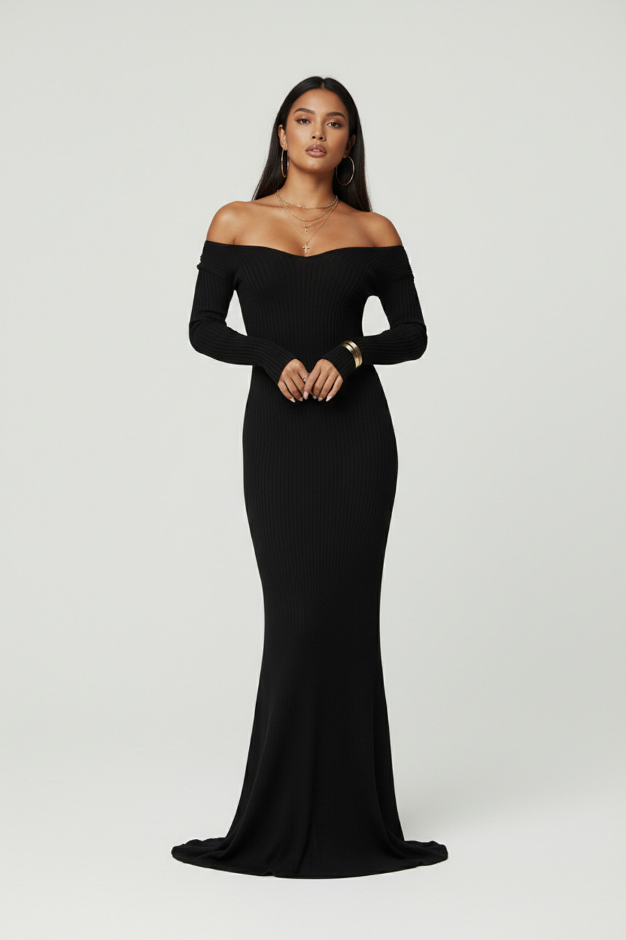 Knitted Ribbed cotton Party Style Jumpsuits SZE-00014