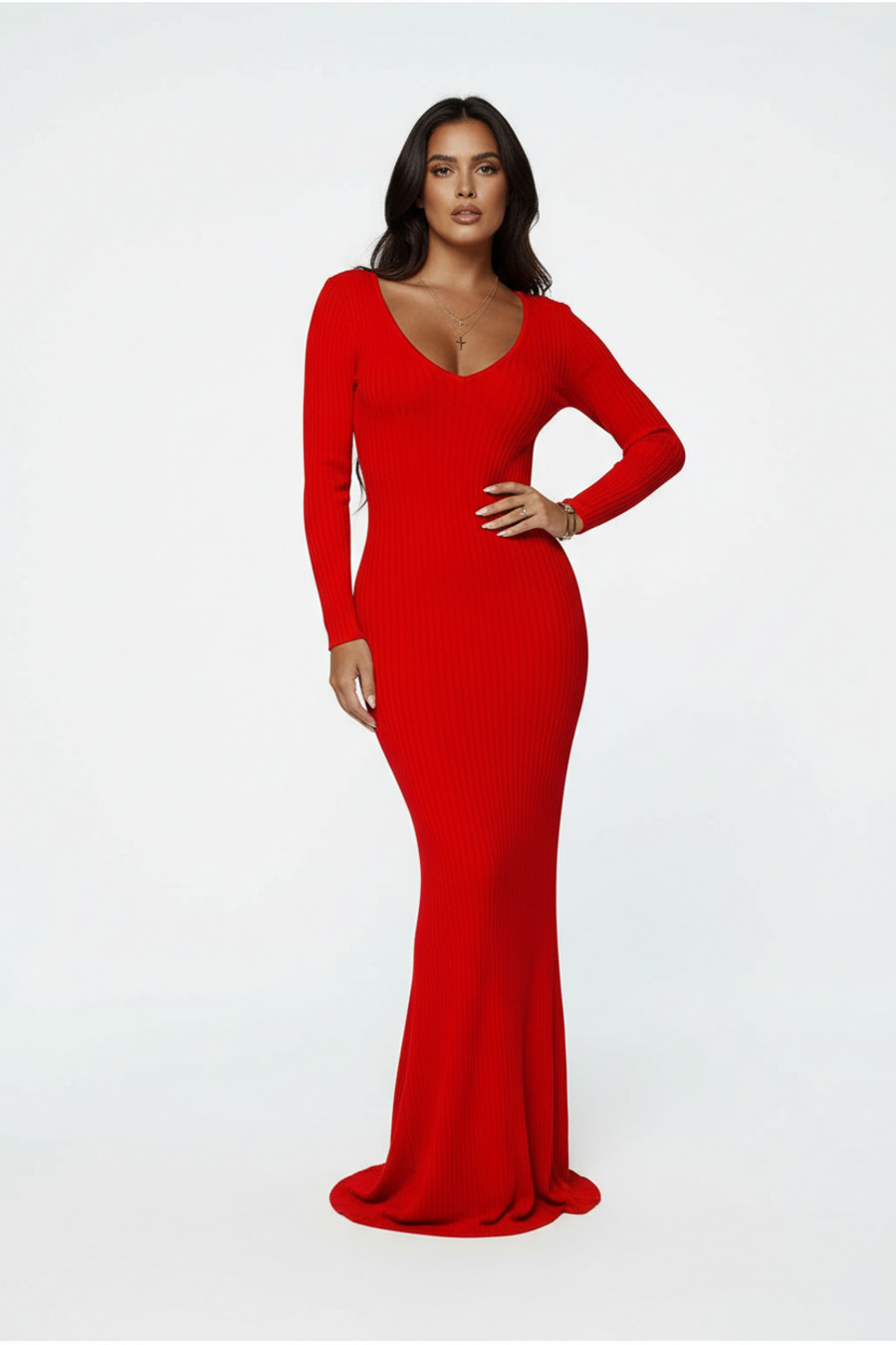 Knitted Ribbed cotton Party Style Jumpsuits SZE-00014