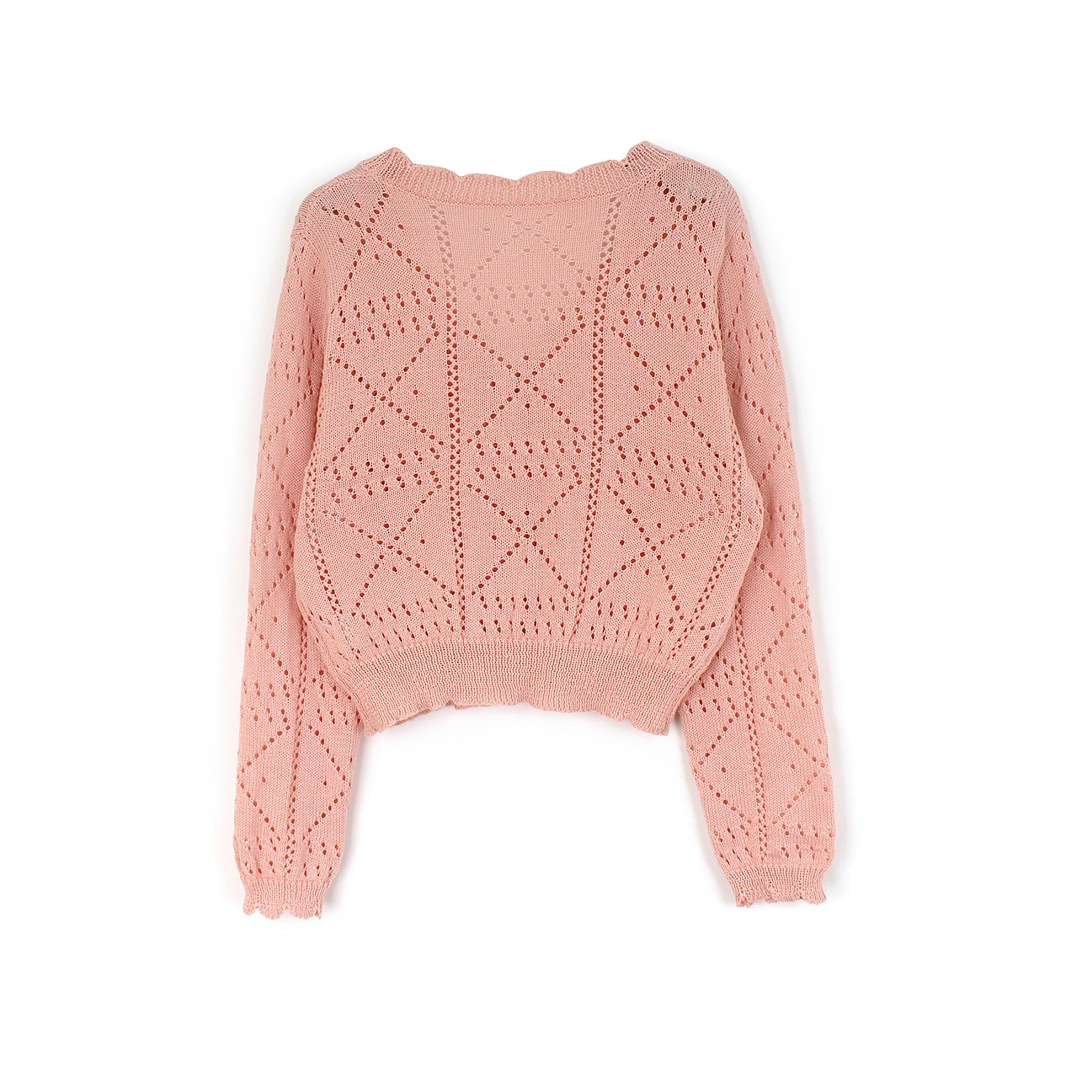 V-Neck Knit Cardigan Sweater Long Sleeve Casual Fall Winter