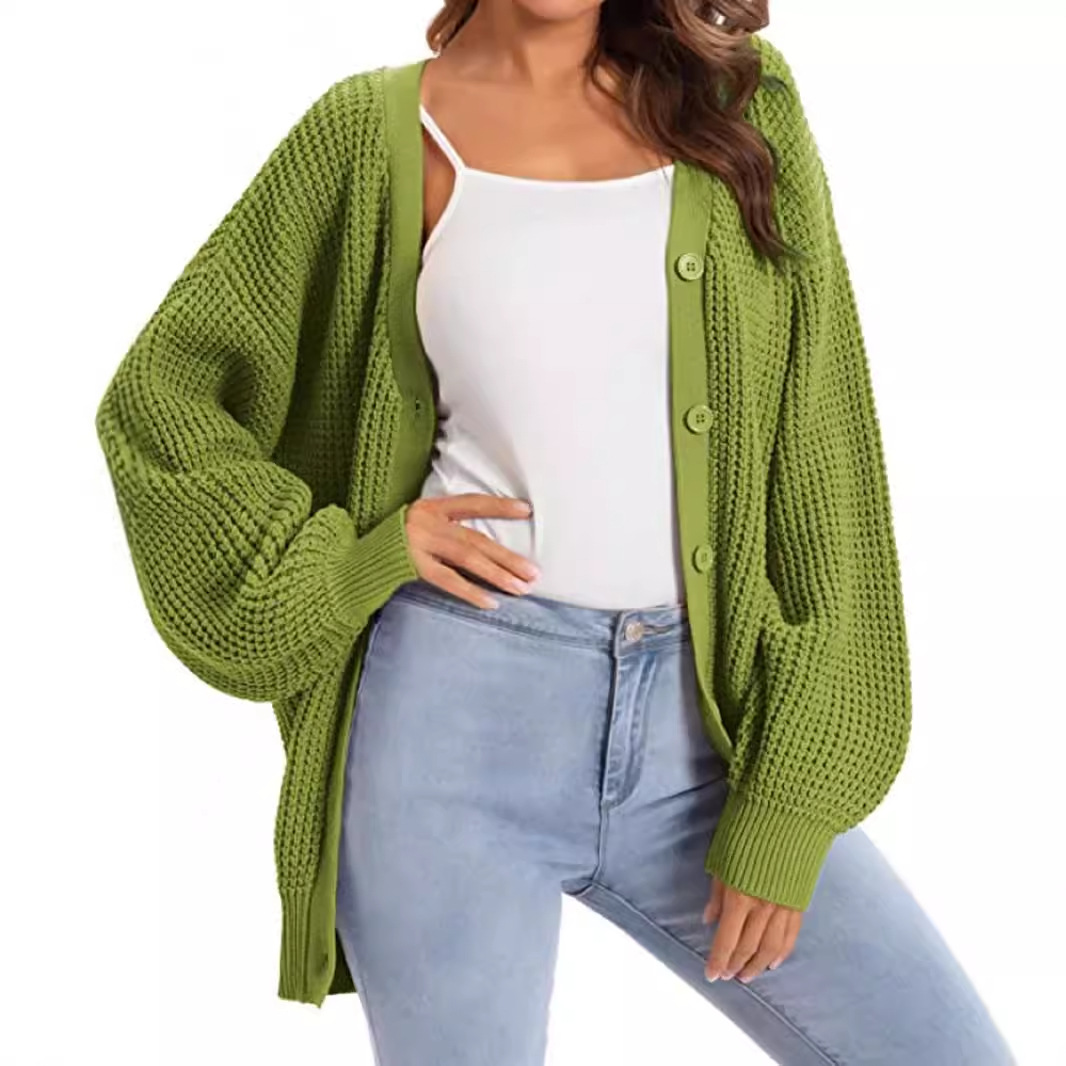 Women's Knit Cardigan Sweater Long Sleeve Open Front Outerwear Winter