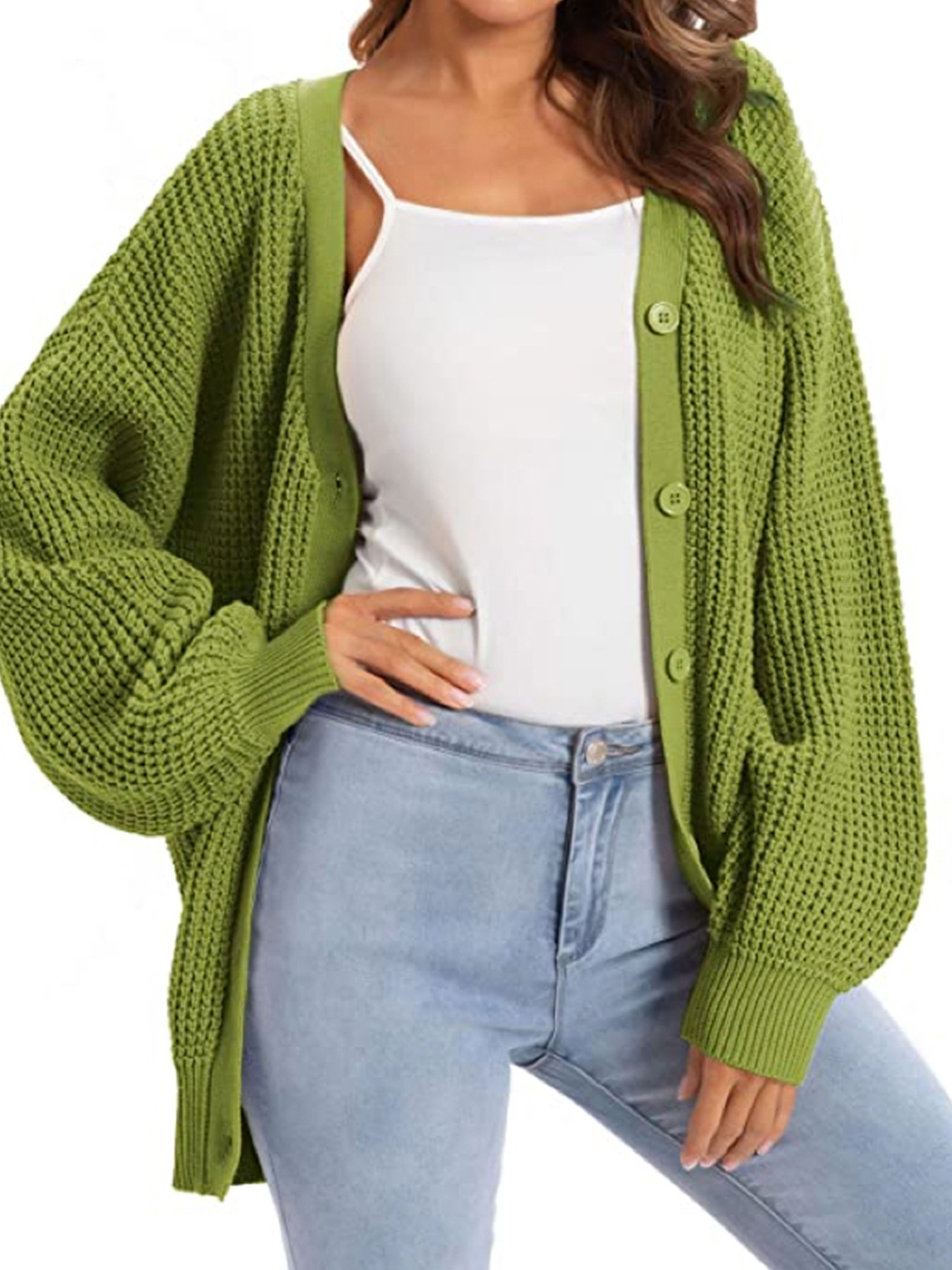 Women's Knit Cardigan Sweater Long Sleeve Open Front Outerwear Winter